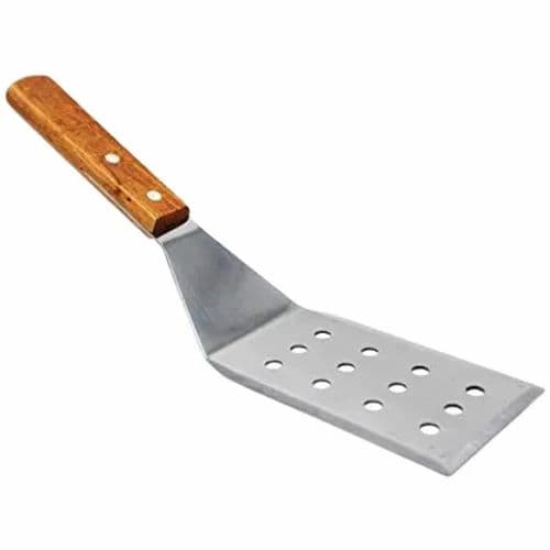 Stainless Steel Slotted Turner with Wooden Handle