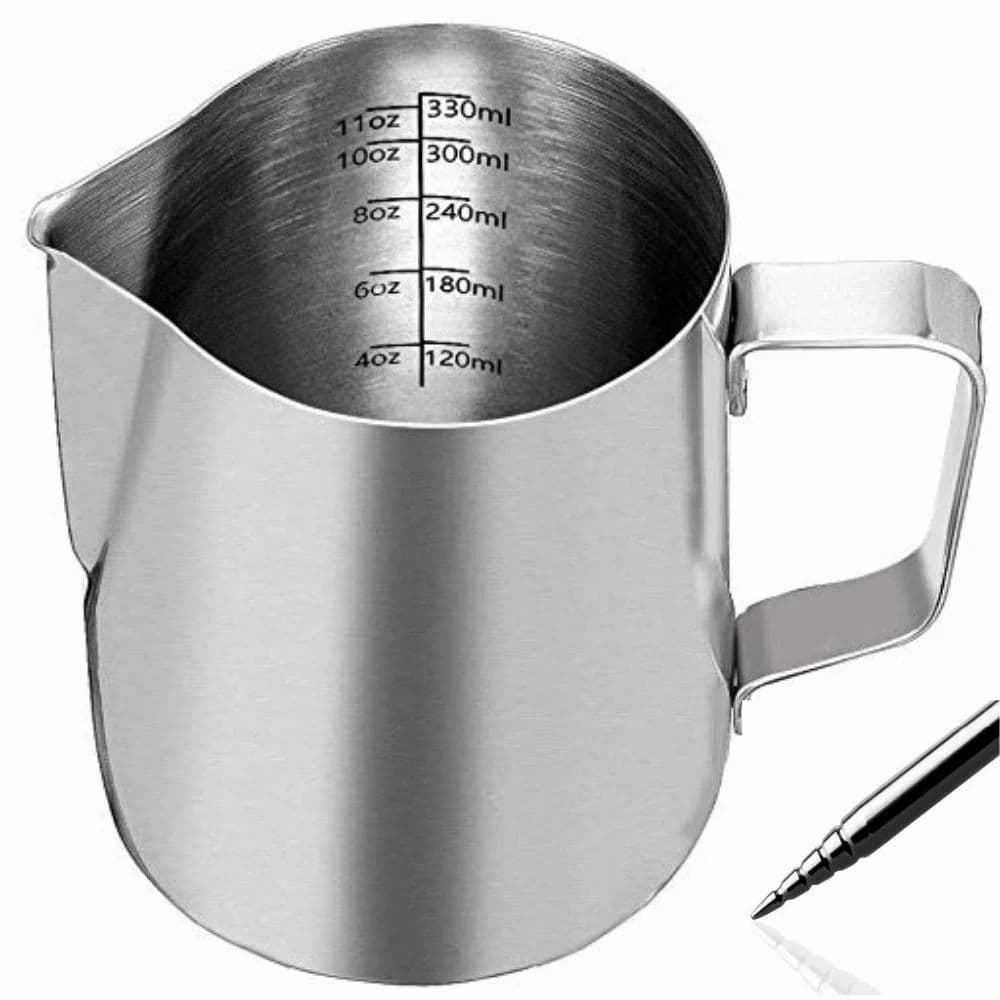 Milk Frothing Pitcher with Scale Stainless Steel