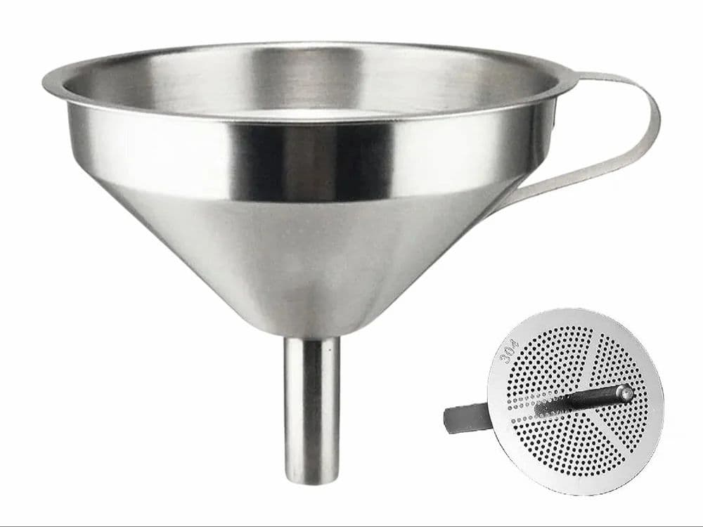 Stainless Steel Funnel With Strainer 11 CM
