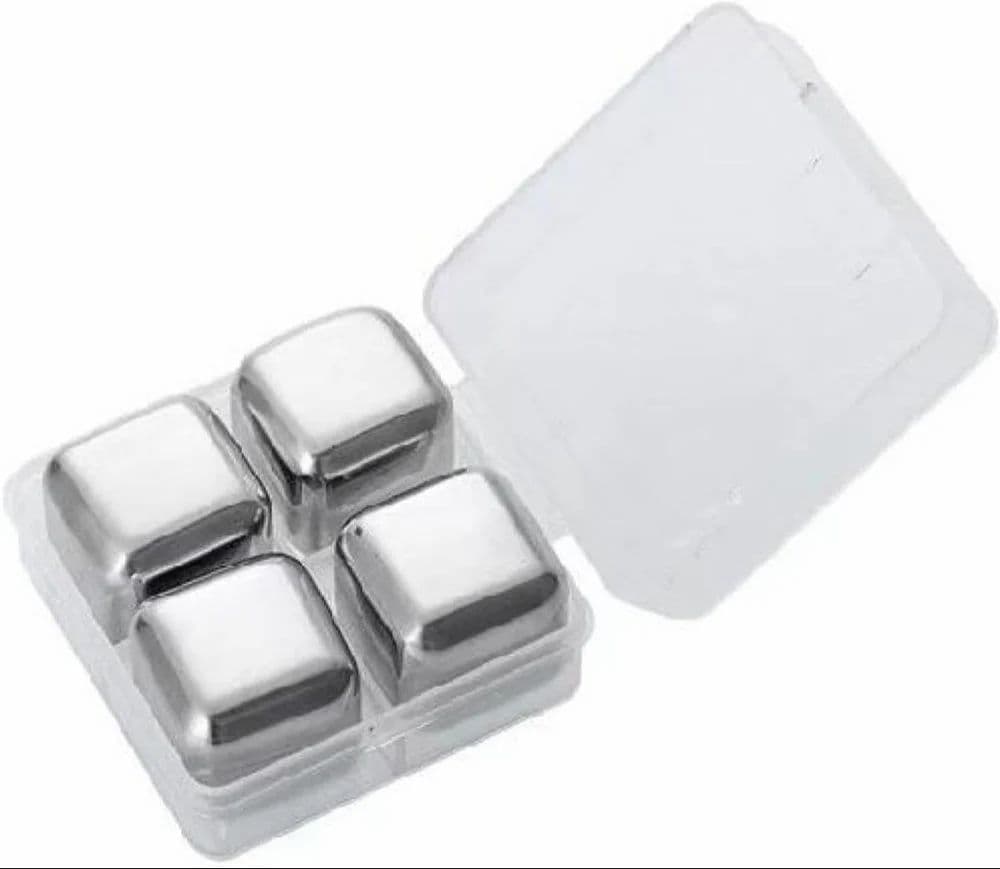Stainless Steel Reusable Ice Cubes (Pack of 4)